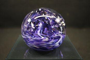 Beautiful Retro Signed Wheaton Village Art Glass Paperweight