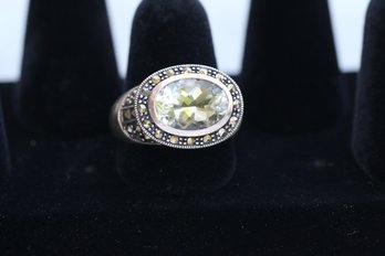 Sterling Silver Quartz Ring Size 10.75