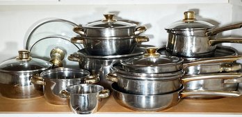 A Command Performance Gold Cookware Set