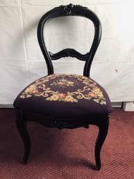 Victorian Balloon Back Chair With Needlepoint Seat