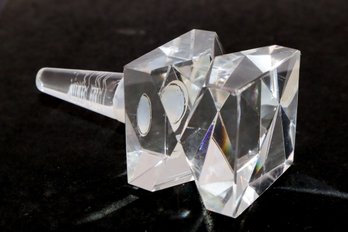 Gorgeous Oleg Cassini Crystal Bottle Stopper Signed