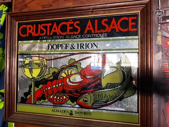 Vintage Dopff & Irion Emblematic French Pub Mirror