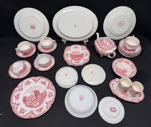 Lovely Mixed Porcelain Dishware From England - Johnson Bros 'Old Britain Castles', Enoch , Spode, More