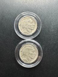 2 Buffalo Nickels 1928, 1928-D