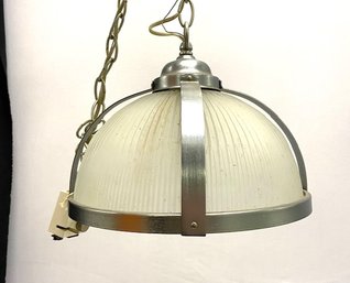 Brushed Nickel Finish & Frosted Glass Hanging Pendant/swag Light Fixture