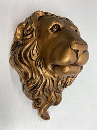 Wood Carved Lion's Head Wall Decor