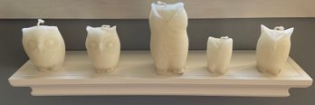 Five Owl Form Candles