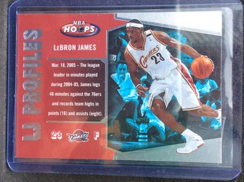 2006 NBA Hoops LJ Profiles LeBron James Insert Card - M