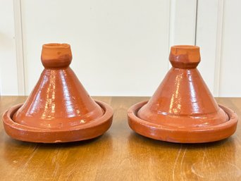 A Pair Of Earthenware Tagines