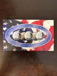 Beautiful 2000 United States Quarters Set Philidelphia Mint Uncirculated Coins In Case