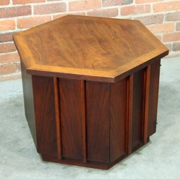 Mid Century Modern Lane Rhythm Hexagonal Occasional / Side Table Cabinet