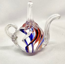 Diminutive Art Glass Teapot