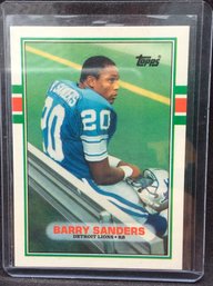 1981 Topps Traded Barry Sanders Rookie Card - M