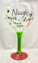Hand-painted Oversized Wine Glass