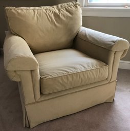 Plush BASSETT Rolled Arm Chair