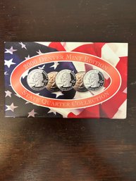 Beautiful 2000 United States Quarters Set Denver Mint Uncirculated Coins In Case