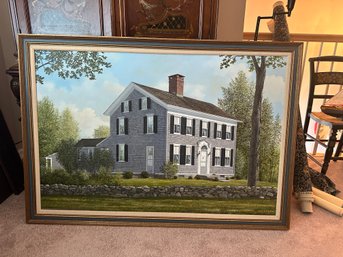 Large House Portrait Of Large Gray House By David K Merrill