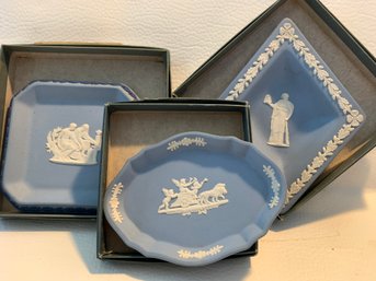 Wedgwood Blue Jasperware Trinket Dishes