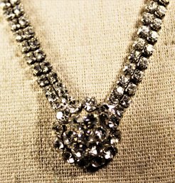 Vintage White Rhinestone Choker Necklace