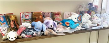 A Large Collection Vintage Beanie Babies!
