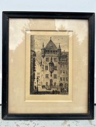 Antique Axel H. Haig (Swedish, 1835-1921) Print, Architectural Landscape (a)