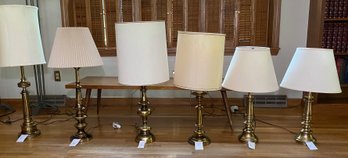 Huge Collection Of Brass Table Lamps