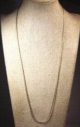 VERY FINE 24' LONG STERLING SILVER ITALIAN CHAIN NECKLACE