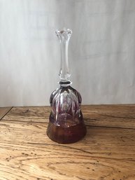 Echt Bleikristall Hand Cut Lead Crystal Clear And Cranberry Bell