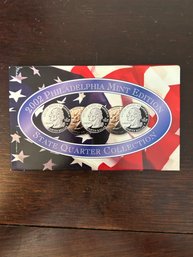 Beautiful 2002 United States Quarters Set Philidelphia Mint Uncirculated Coins In Case