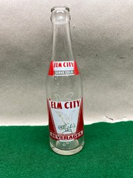 Very Cool Vintage Elm City ACL Glass Soda Bottle. New Haven, Conn.