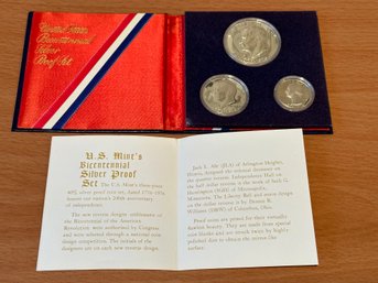 US Mints Bicentennial Silver Proof Set
