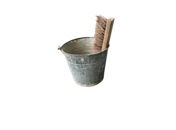 Galvanized Bucket And Brush