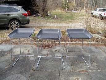 Modern Barstools - Steelcase - Set Of Three - Scoop Chairs