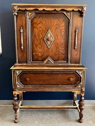 Jacobean Hidden Hutch Cabinet, Oak