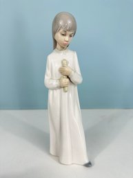 NAO By Lladro Porcelain Girl Holding A Candle Figurine