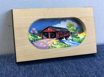 Hand Painted Wood Crafted Dimensional Bridge Art