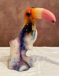 Colorful Vintage Toucan Candlestick