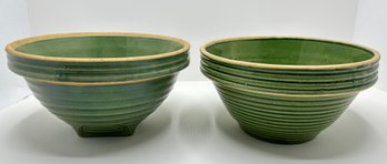 2 Antique McCoy Stoneware Mixing Bowls