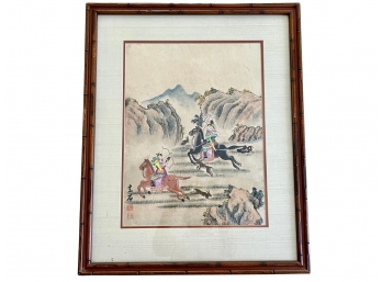 Original Painting Of 17th Century Hunting Party Of General Cheng-kung By Artist Shiy, Hsuin