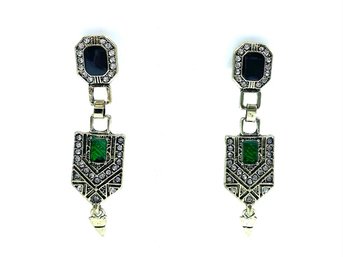 Chic Art Deco Style Drop Earrings