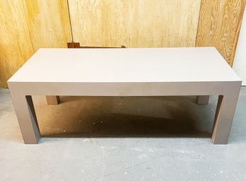 Grey Minimalist Laminate Parsons Coffee Table