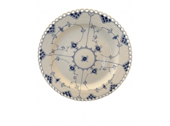 Royal Copenhagen 1041 Blue Fluted Full Lace Porcelain Serving Plate  13.5'D MSRP $399