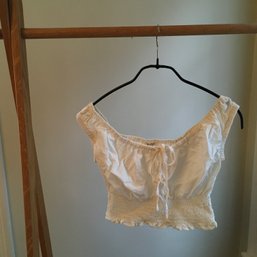 BRANDY MELVILLE, John Galt Line, Cute Cropped Top, White, One Size