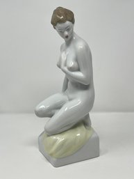 Hollohaza Hungarian Porcelain Nude Woman Figurine