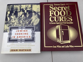 2 Cookbooks 'jewish Cooking In America'  And 'secret Food Cure'