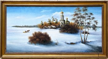 An Original Vintage Oil On Canvas, Russian, EARLY-MID 20TH CENTURY, Signed Indistinctly