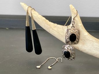 Trio Of Contemporary Dangling Earrings