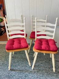 Wood Ladder Back Chairs With Cushions