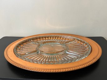 Copper & Glass Relish Dish Tray