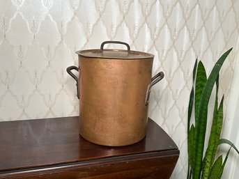 Vintage DH & M Company NY Quality Heavy Weighted Copper Pot